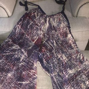 Red, white and blue dress with leg sleeves